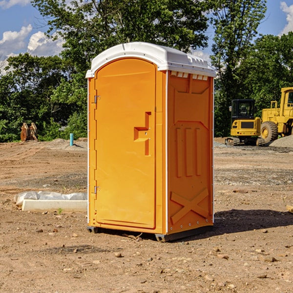 how often are the porta potties cleaned and serviced during a rental period in Woodmoor